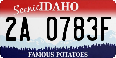 ID license plate 2A0783F