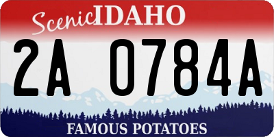 ID license plate 2A0784A