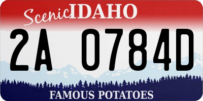 ID license plate 2A0784D