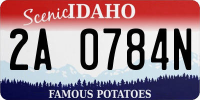 ID license plate 2A0784N