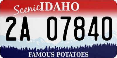 ID license plate 2A0784O