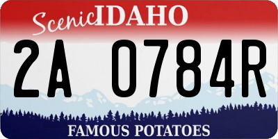 ID license plate 2A0784R