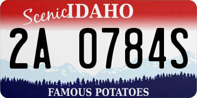 ID license plate 2A0784S