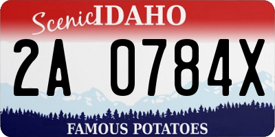 ID license plate 2A0784X