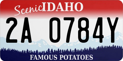 ID license plate 2A0784Y