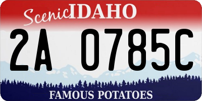 ID license plate 2A0785C