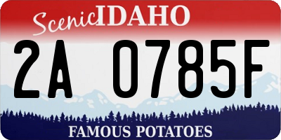 ID license plate 2A0785F