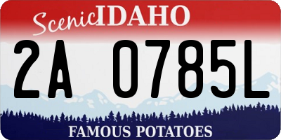 ID license plate 2A0785L