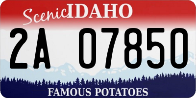ID license plate 2A0785O
