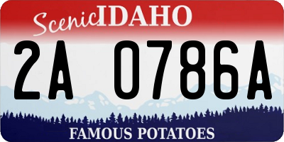 ID license plate 2A0786A