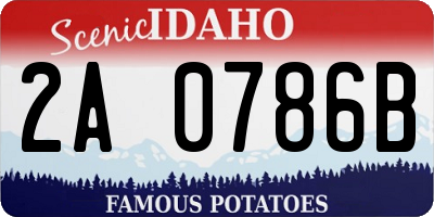 ID license plate 2A0786B