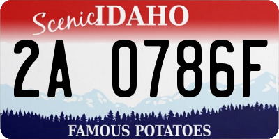 ID license plate 2A0786F