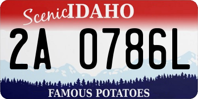 ID license plate 2A0786L