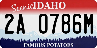 ID license plate 2A0786M