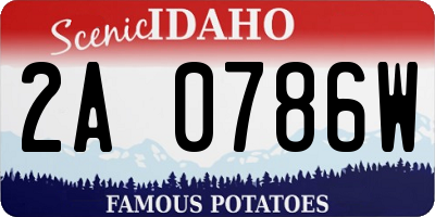 ID license plate 2A0786W