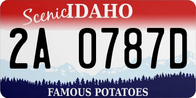 ID license plate 2A0787D