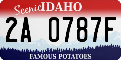 ID license plate 2A0787F