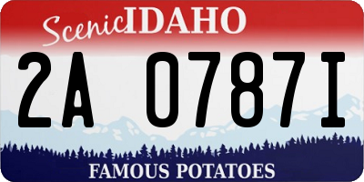ID license plate 2A0787I