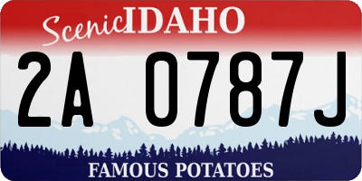 ID license plate 2A0787J
