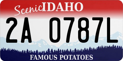 ID license plate 2A0787L