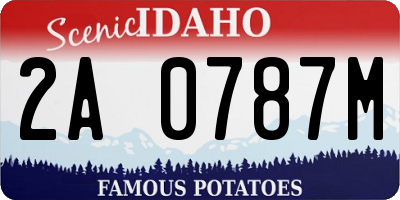 ID license plate 2A0787M