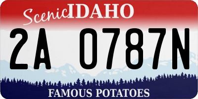 ID license plate 2A0787N