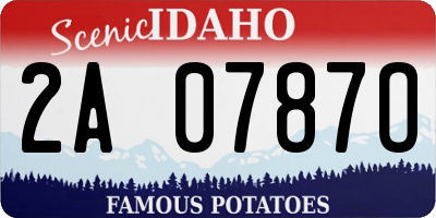 ID license plate 2A0787O