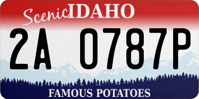 ID license plate 2A0787P