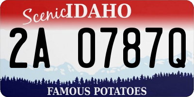 ID license plate 2A0787Q