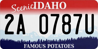 ID license plate 2A0787U