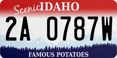 ID license plate 2A0787W