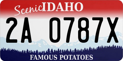 ID license plate 2A0787X