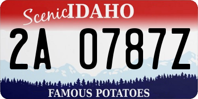 ID license plate 2A0787Z