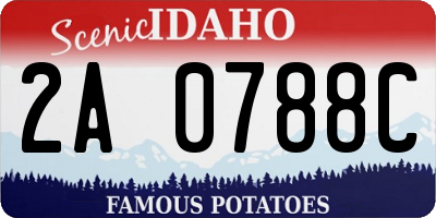 ID license plate 2A0788C