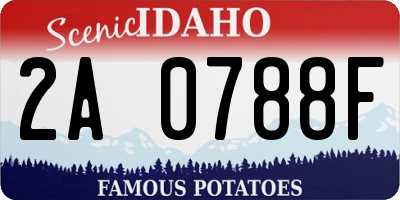 ID license plate 2A0788F