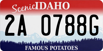 ID license plate 2A0788G