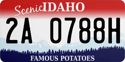 ID license plate 2A0788H