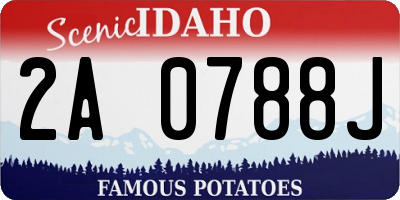 ID license plate 2A0788J