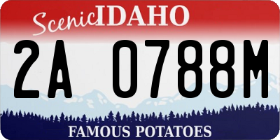 ID license plate 2A0788M