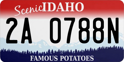 ID license plate 2A0788N