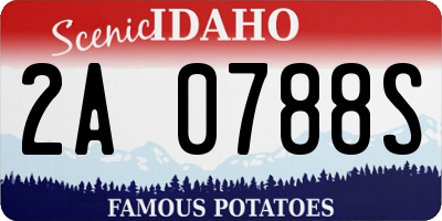 ID license plate 2A0788S