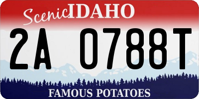 ID license plate 2A0788T
