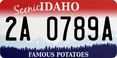 ID license plate 2A0789A