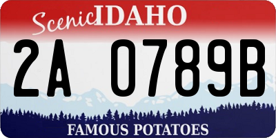ID license plate 2A0789B