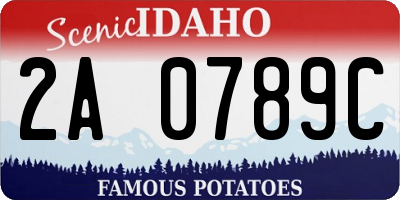 ID license plate 2A0789C
