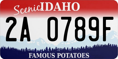 ID license plate 2A0789F