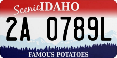 ID license plate 2A0789L