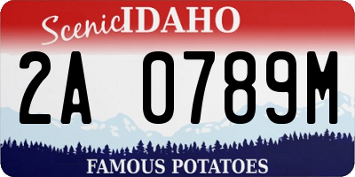 ID license plate 2A0789M