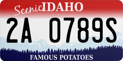 ID license plate 2A0789S