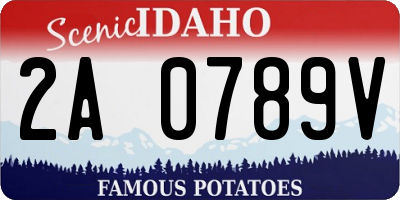 ID license plate 2A0789V